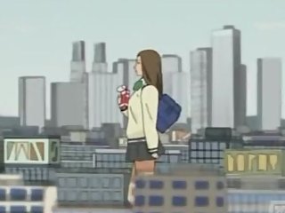 Colorful GTS, Giant Japanese highschool girl heading into the city