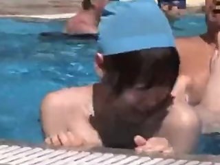 Swimsuits Dissolve Public Pool ENF CMNF Japanese