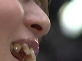Japanese Girl's Lips & Teeth Up Close 2