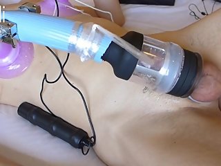 Japanese guy's masturbation using milking machine and nipplestimulater!