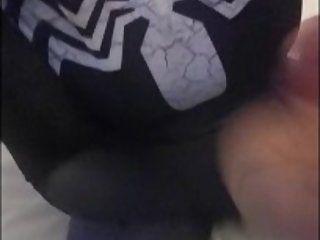 Milf dressed as Spider-Woman gives Blowjob