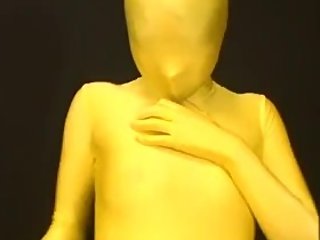 TRANSPARENT YELLOW ZENTAI CUTE GIRL
